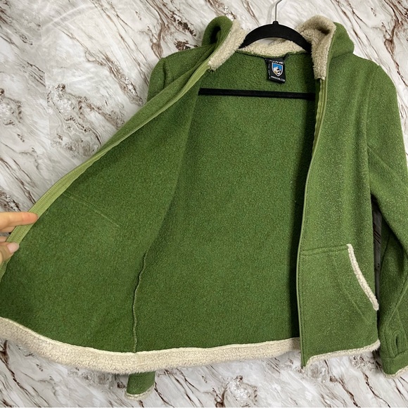 KUHL Women's Hooded Alfpaca Fleece Hooded Zip Up Jacket Coat Size M - Picture 4 of 8